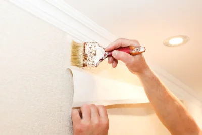 Pose de papier peint à Chasteaux — revêtements muraux et toiles de verre